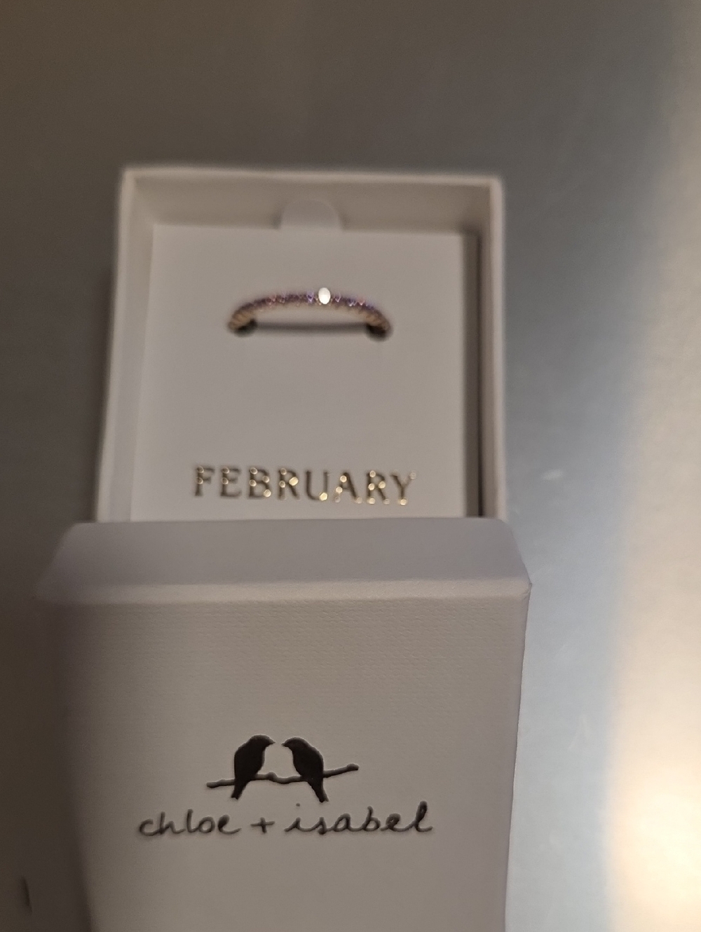 Chloe + Isabel Petits Bijoux Stacking Ring February - size 9 - R175AMSG-9
